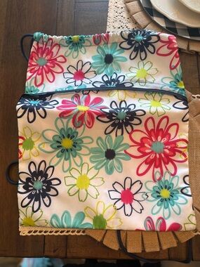 Colorful Floral Drawstring Backpack